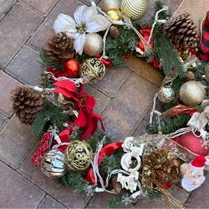handmade christmas door wreath